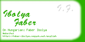 ibolya faber business card